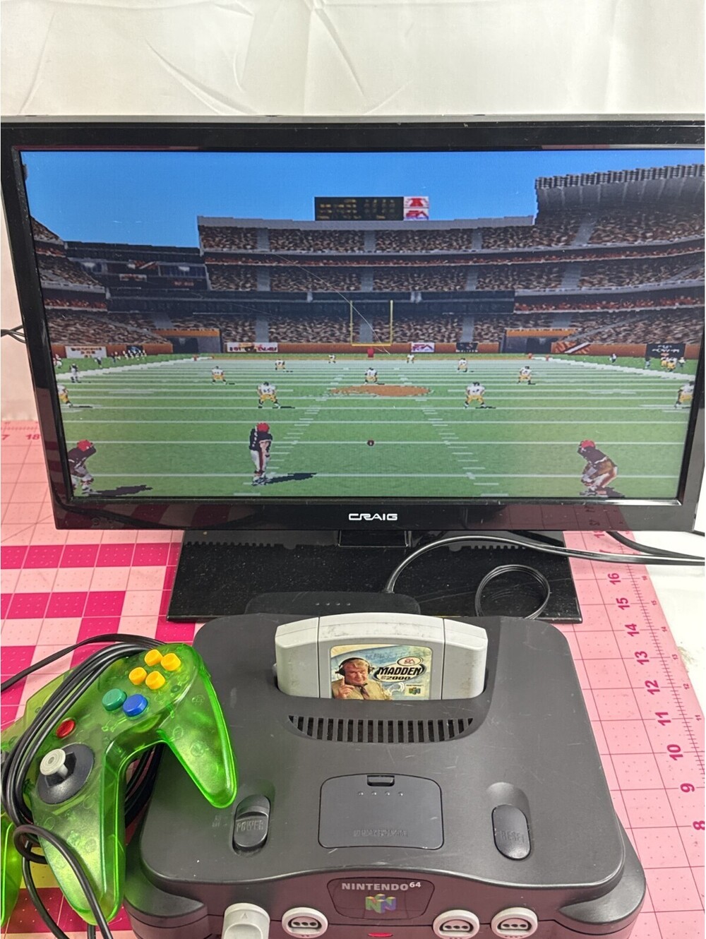 Working Nintendo 64 Console Bundle + Controller & Madden 2000